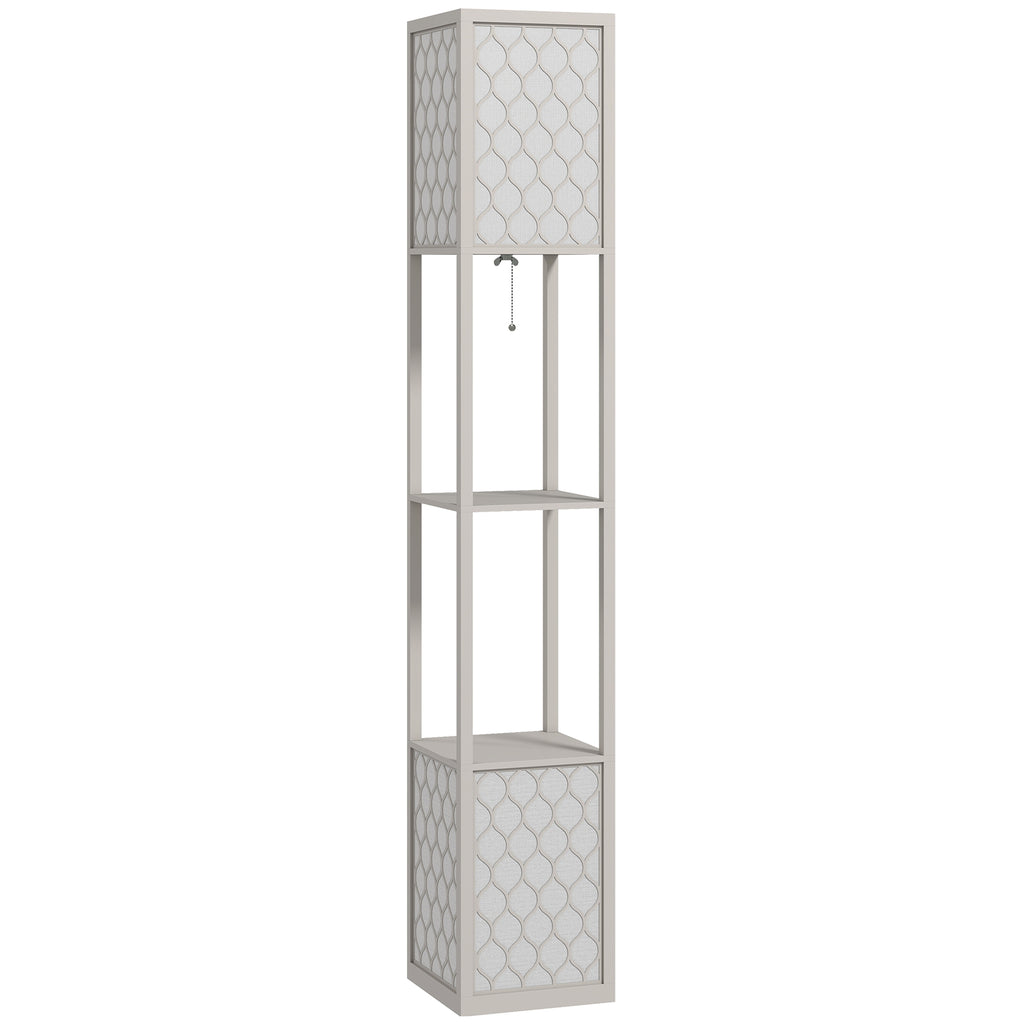Lampadaire à Étagères Nid d'Abeille — Gris