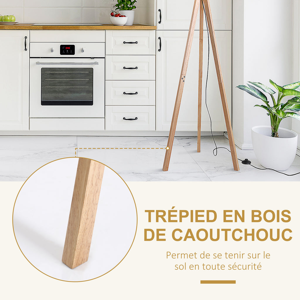 Lampadaire Trépied Scandinave — Bois & Lin