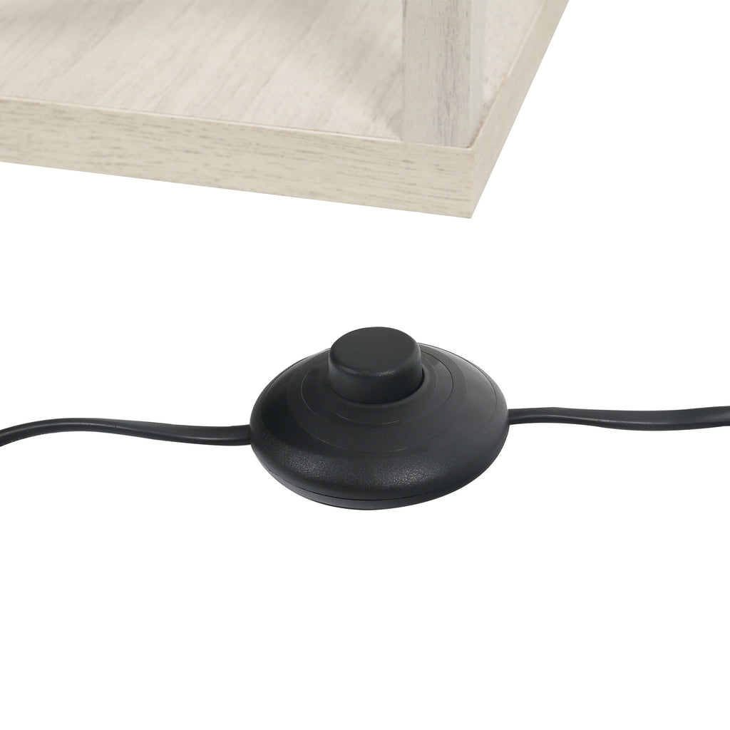 Lampadaire à Étagères 4 Niveaux — Chêne