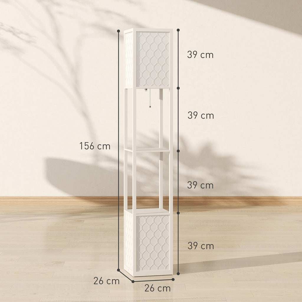 Lampadaire à Étagères Nid d'Abeille — Gris