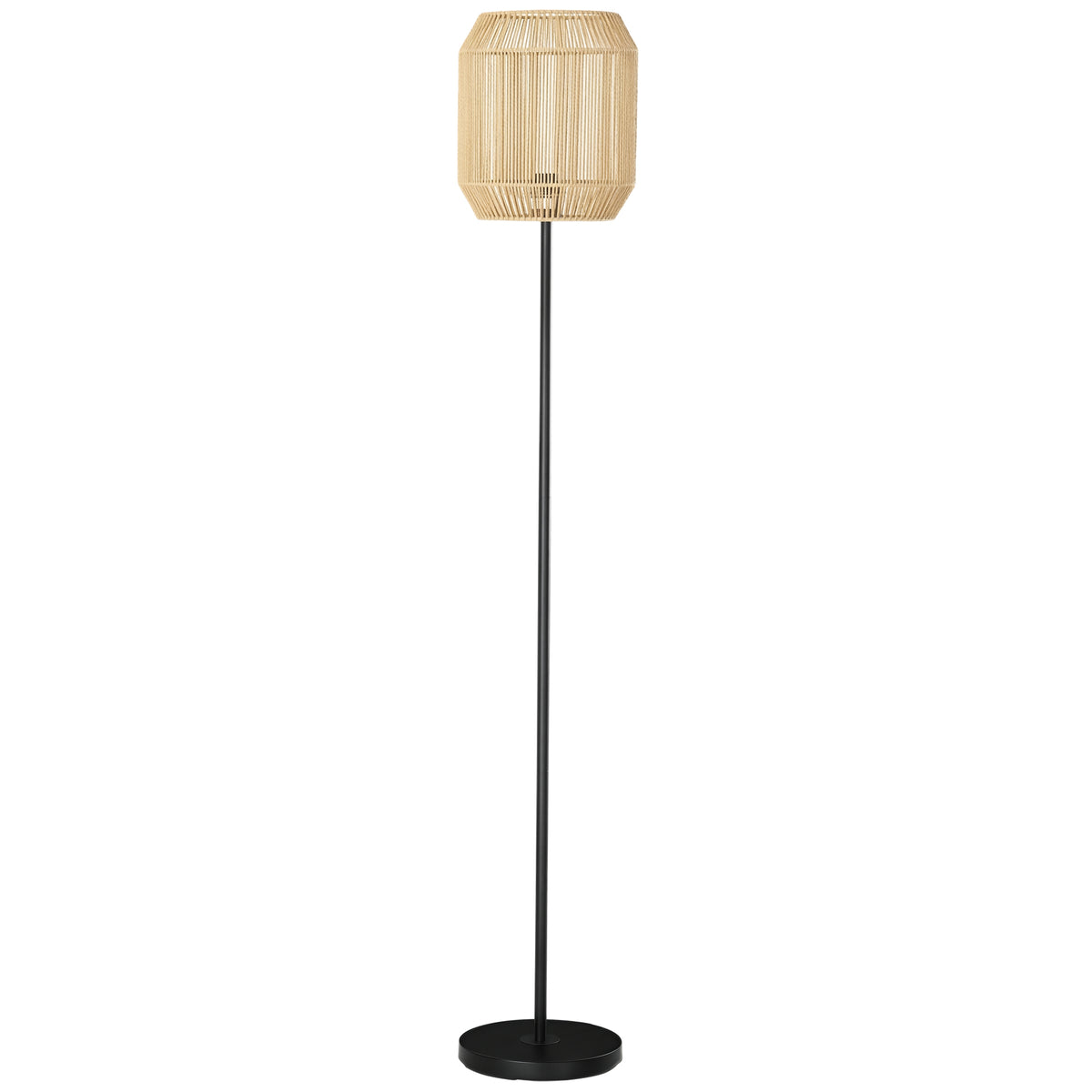 Lampadaire Abat-Jour Corde de Papier — Naturel