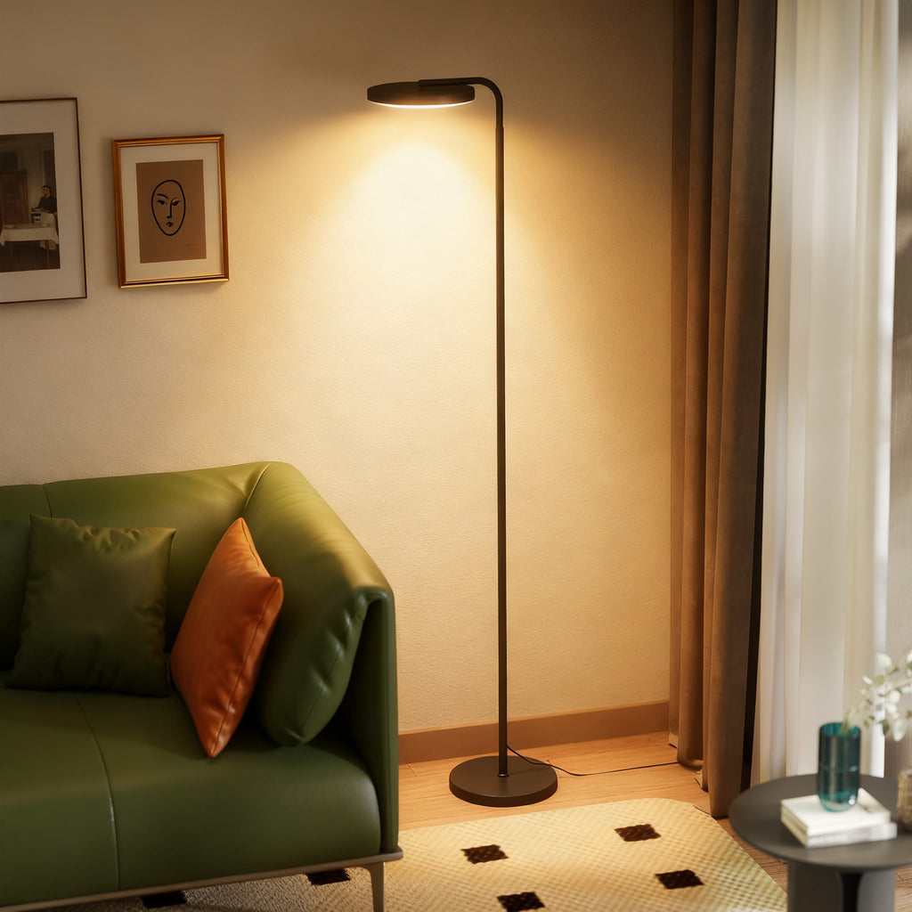Lampadaire LED Orientable Dimmable — Noir