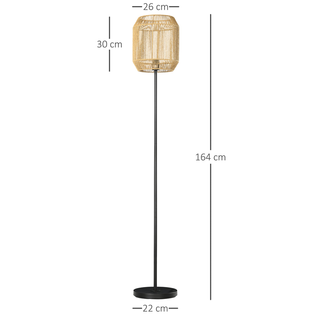 Lampadaire Abat-Jour Corde de Papier — Naturel