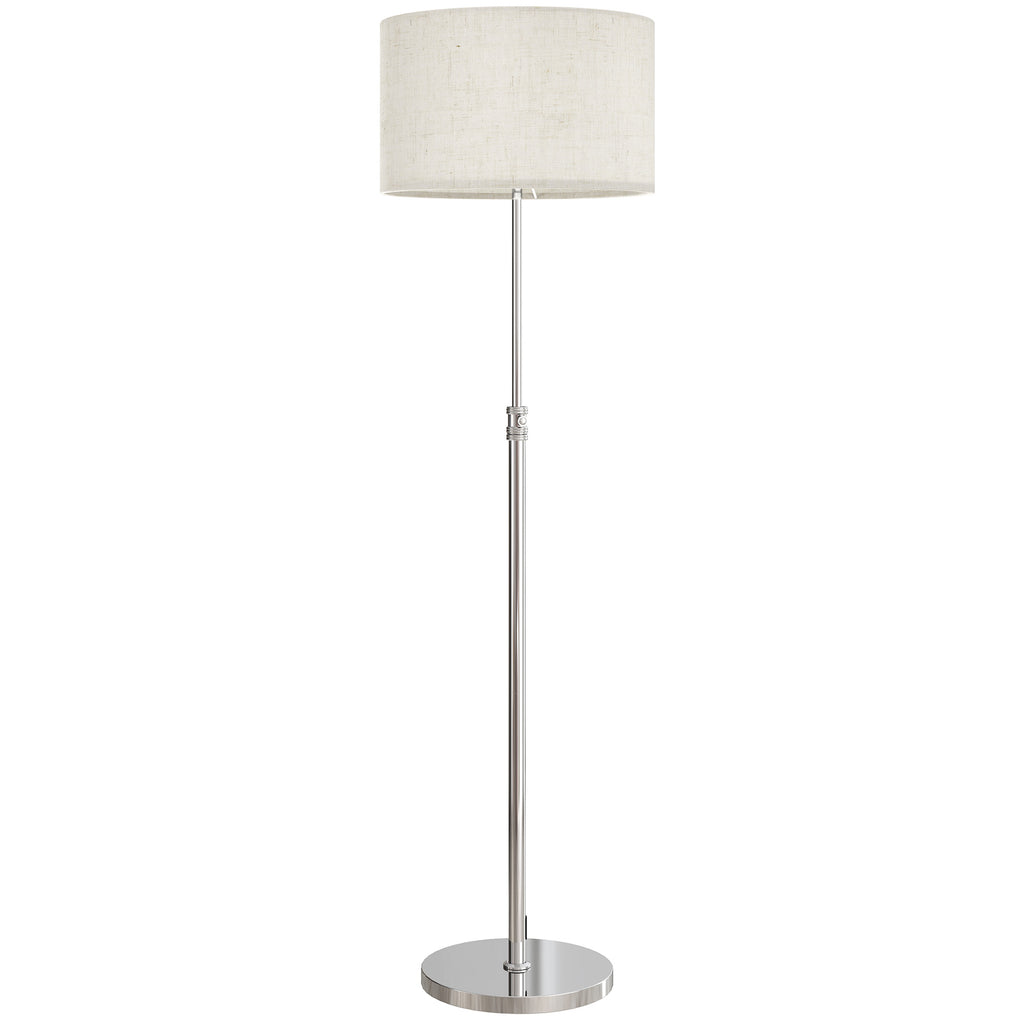 Lampadaire Liseuse Dimmable Abat-Jour Lin — Argent