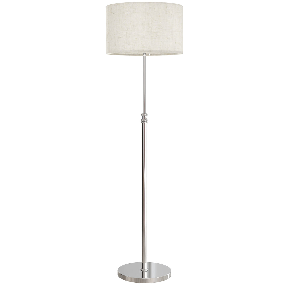 Lampadaire Liseuse Dimmable Abat-Jour Lin — Argent