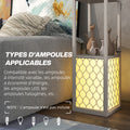 Lampadaire à Étagères Nid d'Abeille — Gris