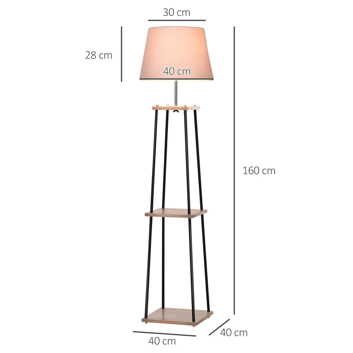 Lampadaire Design Contemporain — Bois & Lin