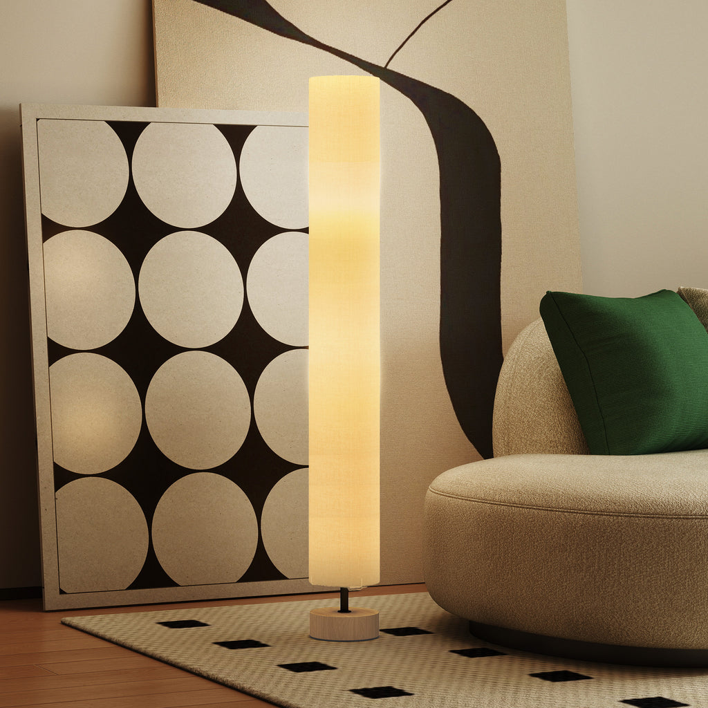 Lampadaire Abat-Jour Lin — Beige