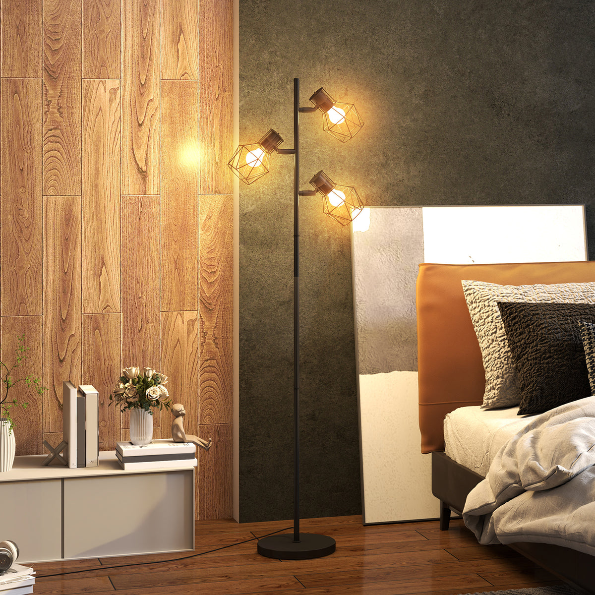 Lampadaire 3 Lumières — Noir