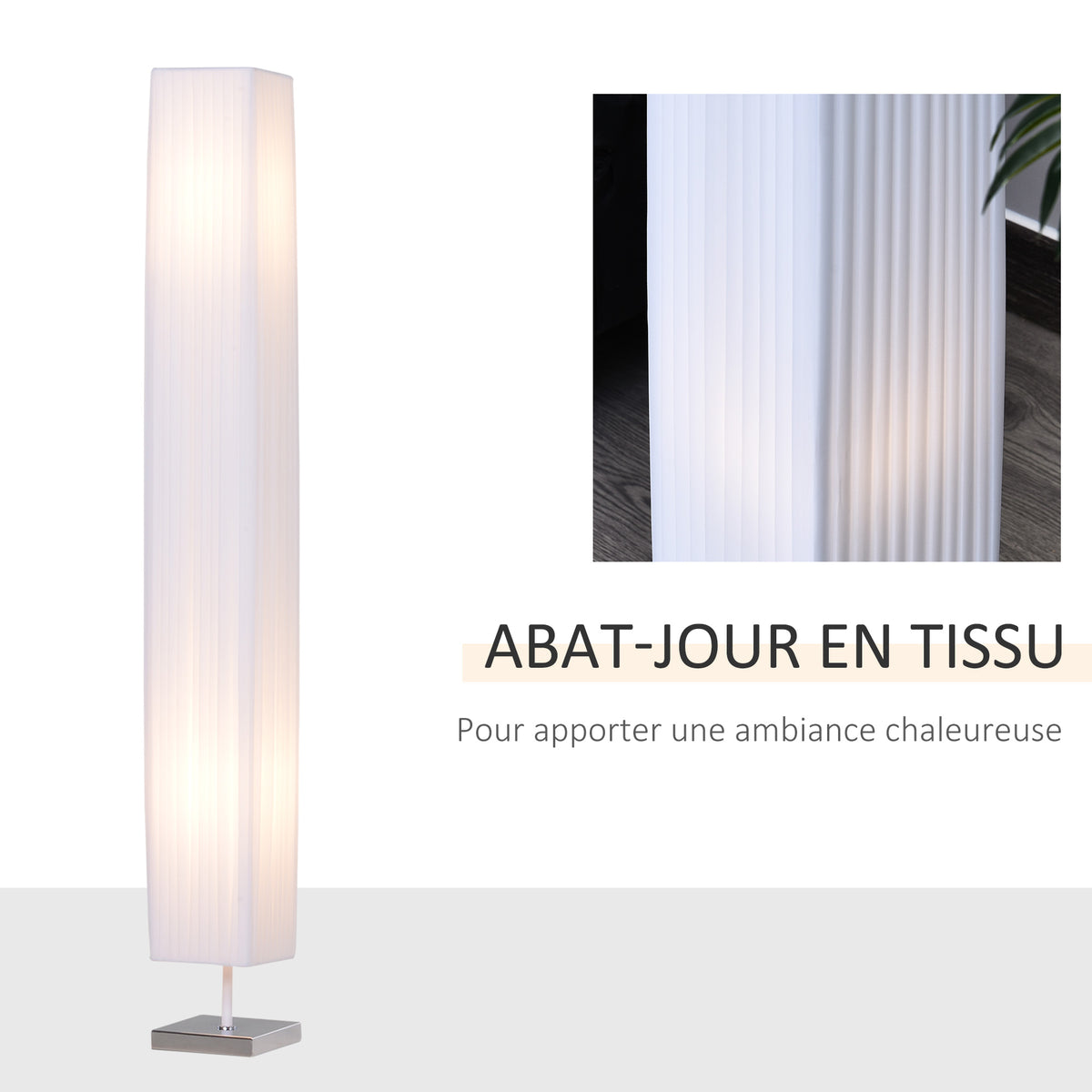 Lampadaire Moderne Acier — Blanc