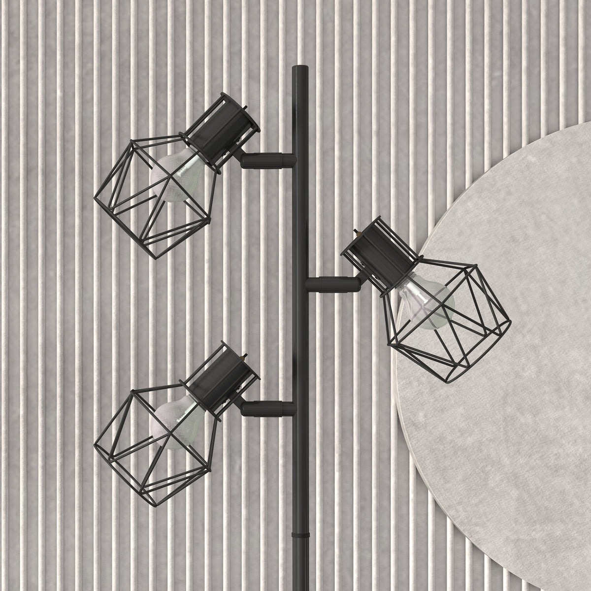 Lampadaire 3 Lumières — Noir